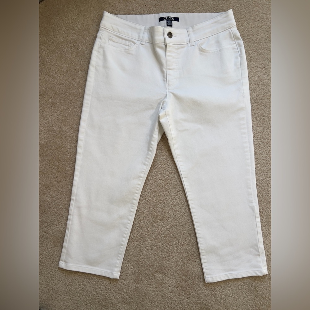 Chaps Women's White Capri Jeans Size 6